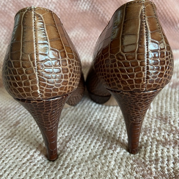 Prada Brown Peep-Toe High Heel Shoes - Picture 6 of 12